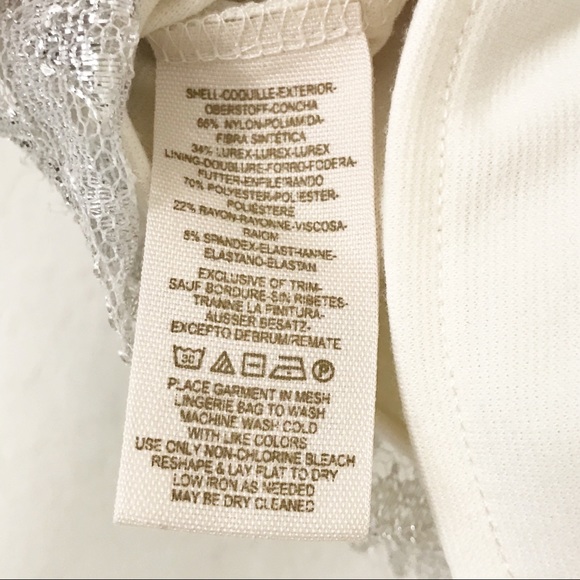 Free People Ivory & Silver Lace Mini Skirt - Picture 6 of 6
